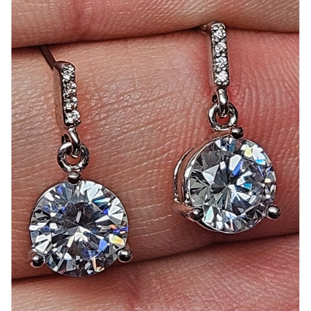 925 Dangle Earrings signed FD